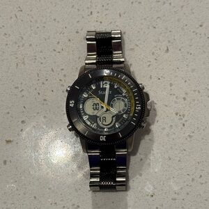 Stauer 20410 Mens Watch Hybrid Analog Digital Colossus 43mm sport watch